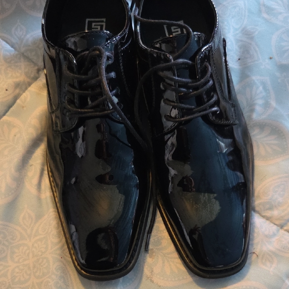 Men's Black Patent Leather Dress Shoes